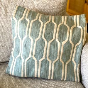 West Elm Blue Pillow Case